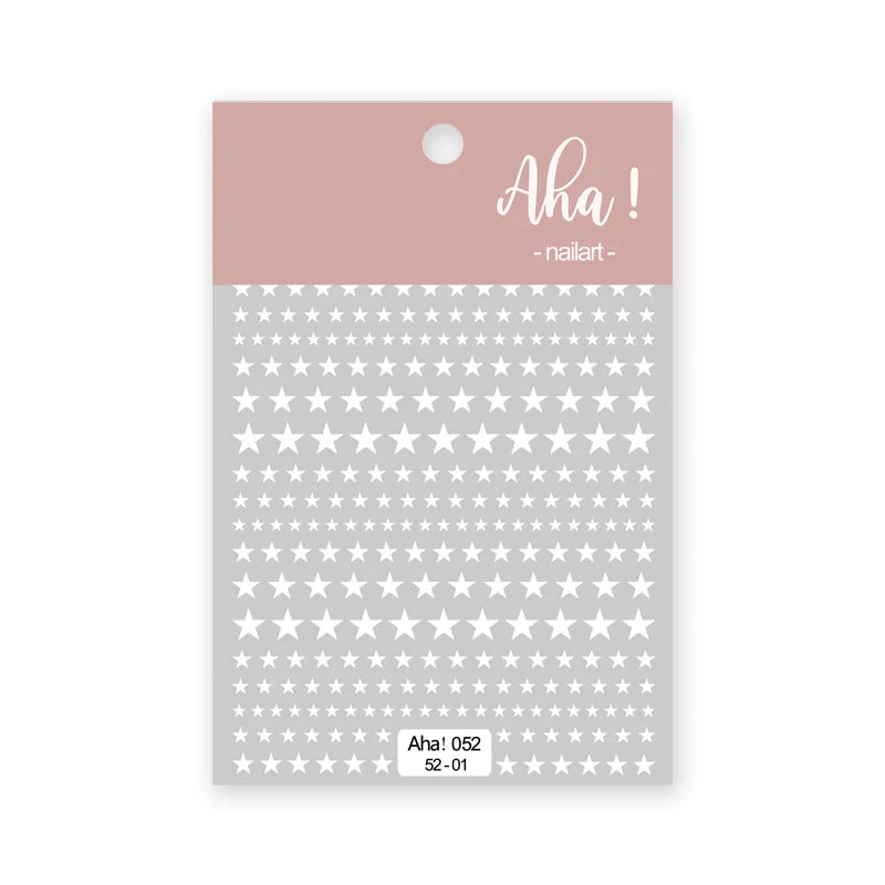 1Sheet Korean White Cloud Blue Nail Art Sticker 3D Star Moon Decal Pure Twilight Self-adhesive Manicure Slider Accessories RE#53