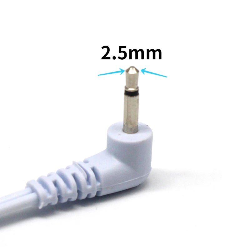 2 Way+4-Way Machine Massager Button Cable Electrode Pads Standard Connection Massage for TENS Unit Lead Wires Cables