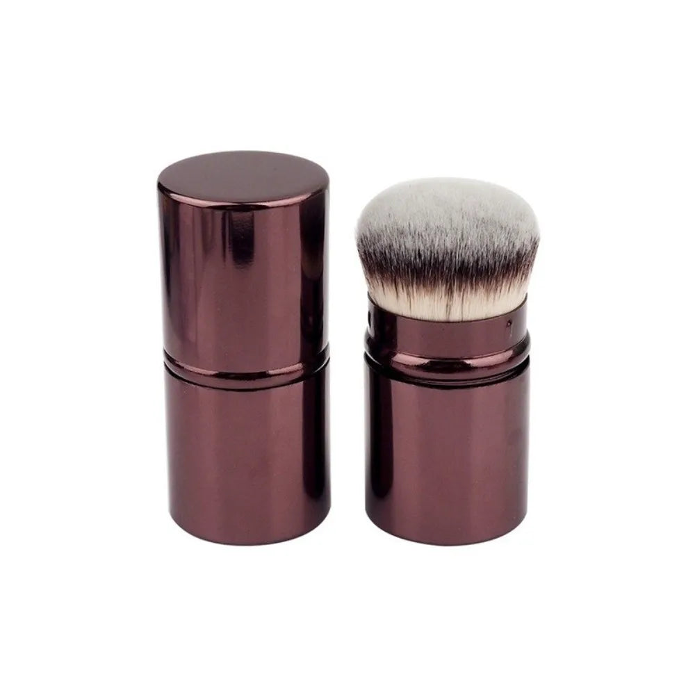 1 PCS Portable Synthetic Hair Retractable Makeup Brush UItra-Soft Flat Angle Powder Brush Makeup Tool Makeup Application
