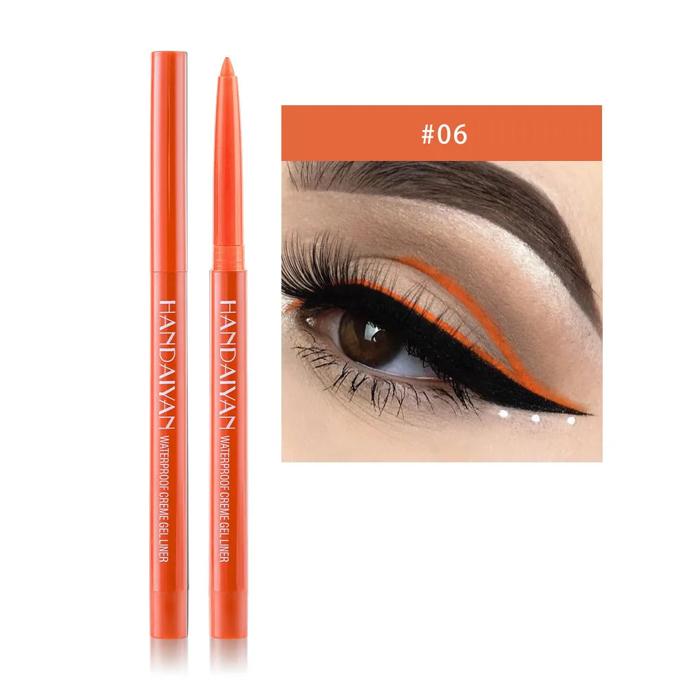 20 Colors Matte Eyeliner Gel Pencil Shine Purple Black Easy To Wear Colorful White Blue Eye Liner Pen Cream Makeup Cosmetics