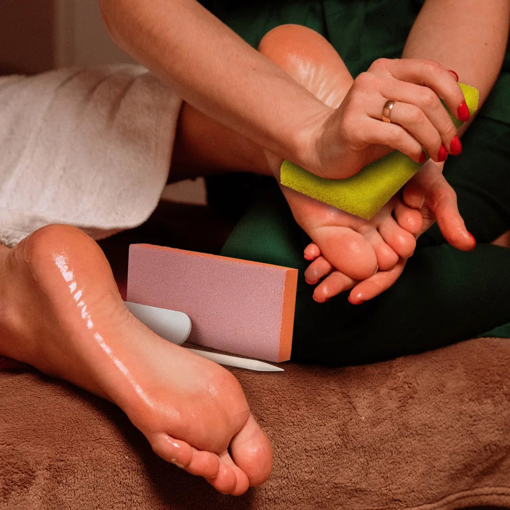 800 Sets/Carton Disposable Pedicure Kits Nail Sets Sand File Buffer Sponge Block Manicue Tools