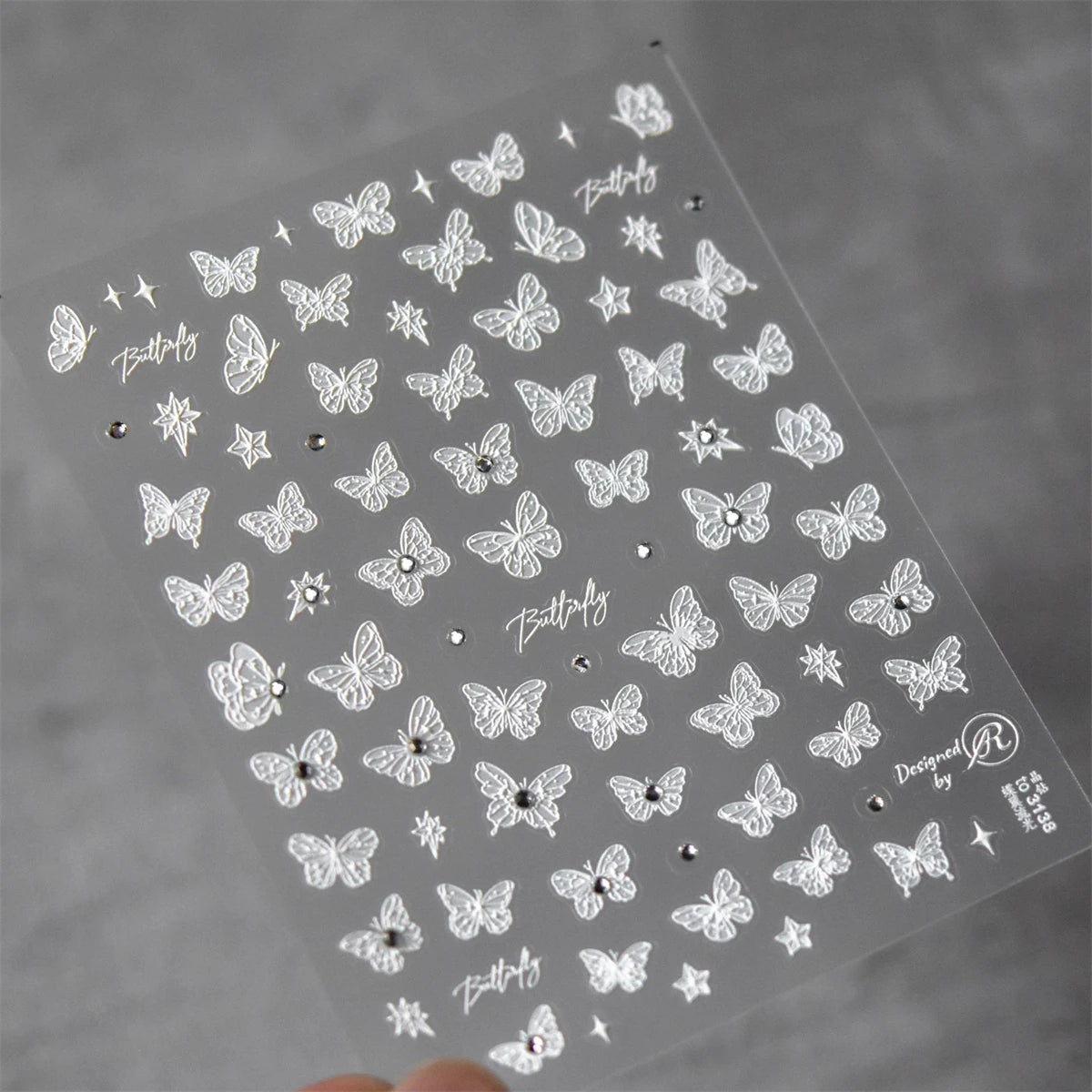 1pcs 5D Rhinestones Gold Silver Irregular Pattern Nail Sticker Simple Design Adhesive Slider Nail Art Decoration Decals Supplies
