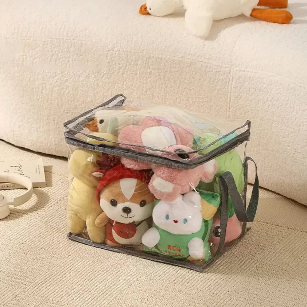 1/3/5PCS Clear PVC Storage Box Waterproof Dustproof Display Case for Plush Toys Doll Collection Home Storage Container Decor
