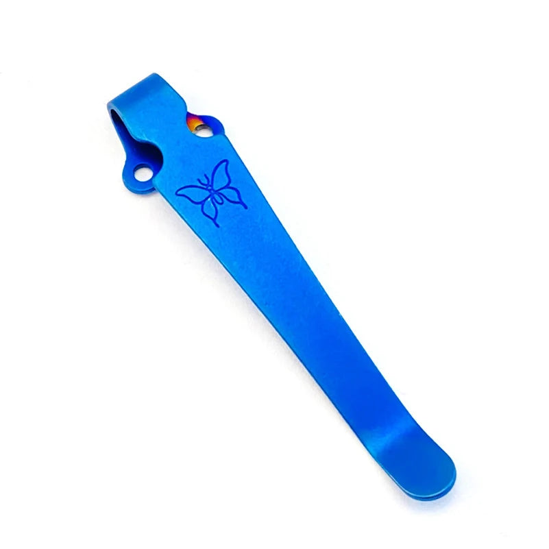 Knife Titanium Back Clamp Pocket Clip 5 Color For Emerson CQC Benchmade Griptillian Bugout 535 585 551 Knives