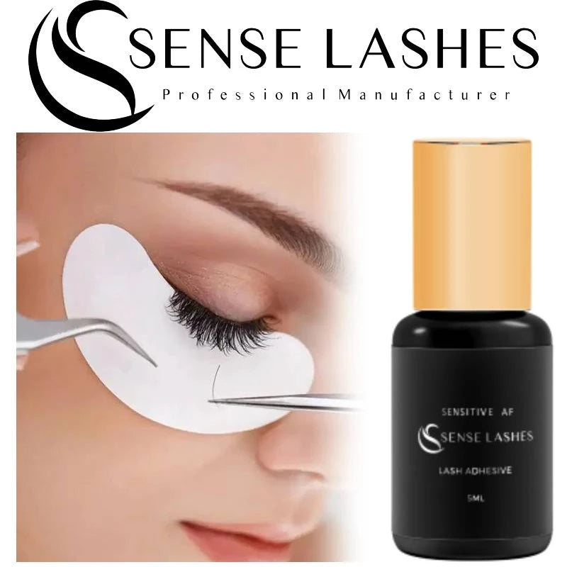 SENSE LASHES Sensitive Lash Glue Eyelash Extension Adhesive 0.5-1s Fast Drying Long Lasting for Clients with Sensitivity