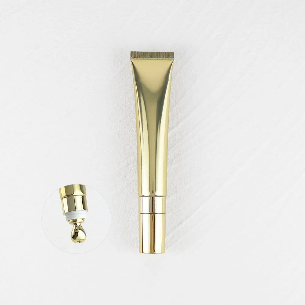 20ml Lip Gloss Tube Custom Logo Empty Squeeze Plastic Liquid Lipstick Metal Tip Lip Oil Balm Container Metal Applicator 30pcs