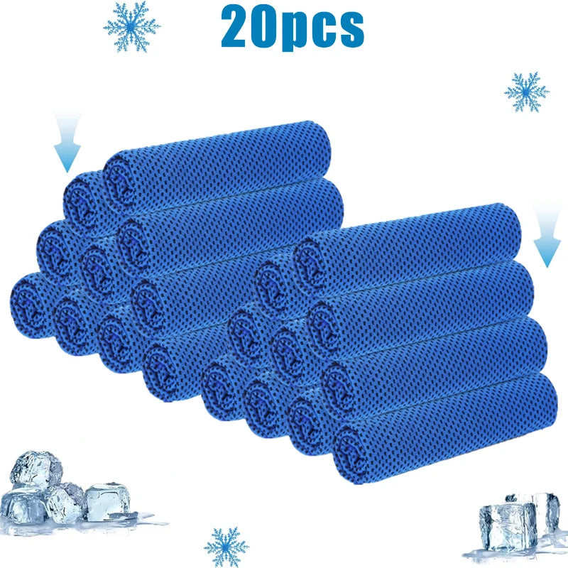 10-70pcs Cooling Towels for Neck and Face Sport Quick Drying Cool Towel Microfiber Cold Towel for Workout Yoga Camping Gym Club