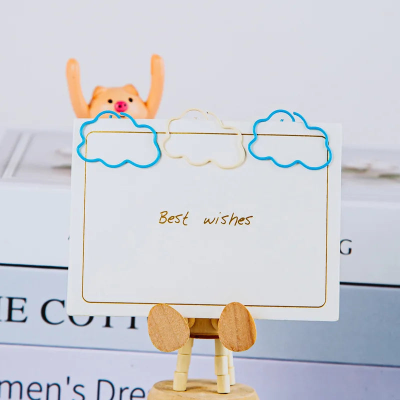 10pcs Cloud Paper Clips Creative Shapes Cute Paper Clips Bookmark Decoration Card Pins