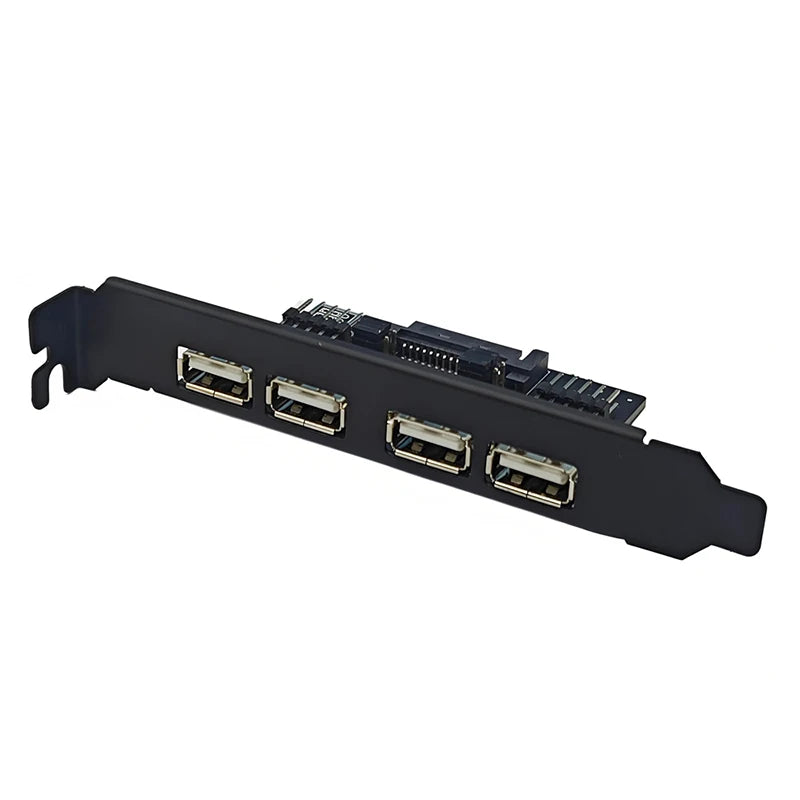 NEW Motherboard 9Pin to 4 Ports USB2.0 Baffle Adapter 30cm Cable USB 2.0 Back Panel Expansion Bracket for Desktop Computer Black