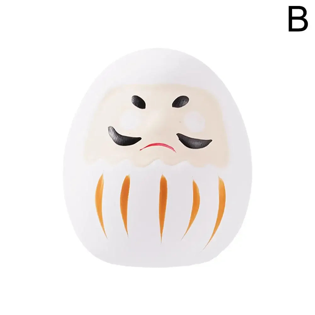 1pcs Japanese Ceramic Daruma Doll Crafts Lucky Charm Fortune Ornament Landscape Home Decor Miniature Accessories Gifts