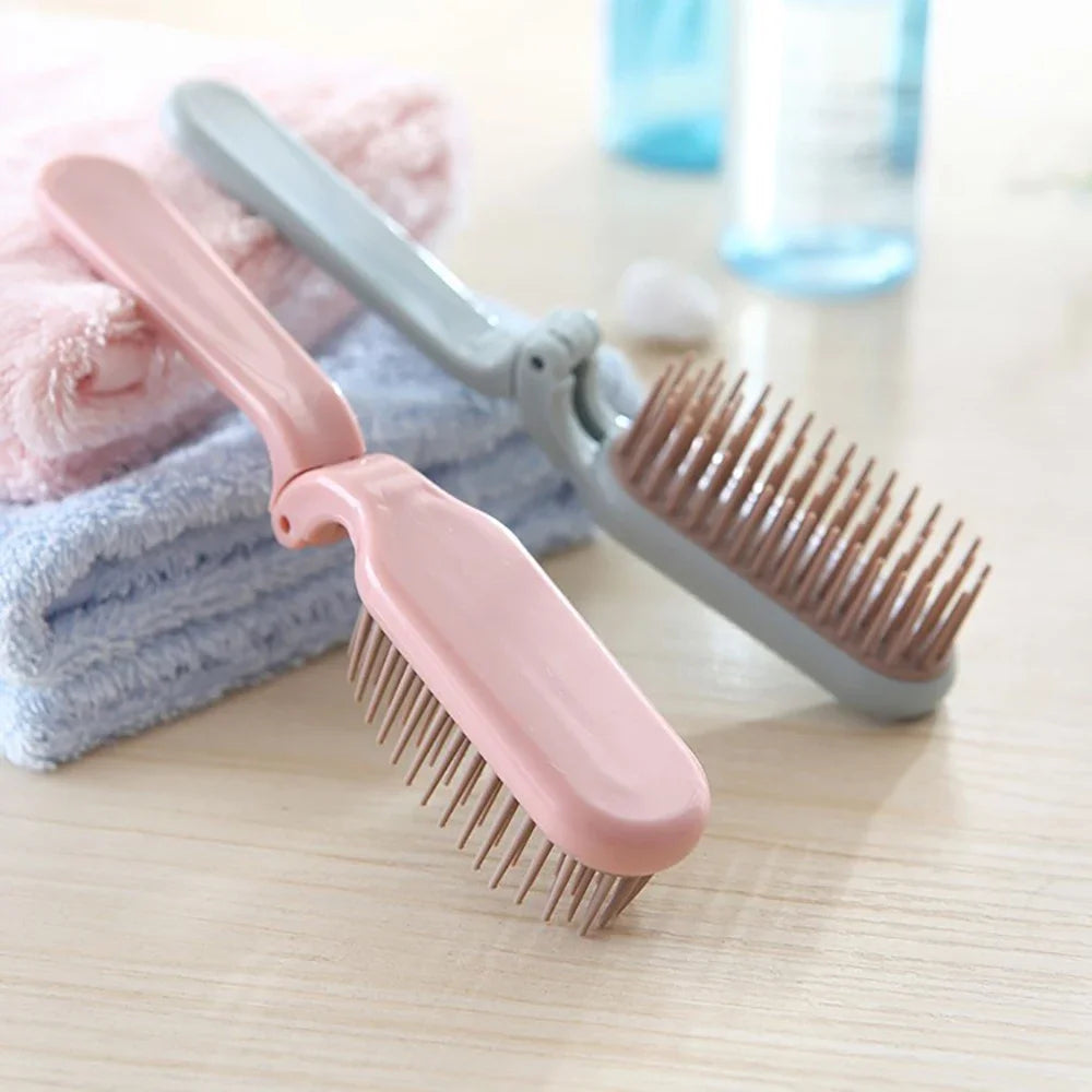 1pc Foldable Hair Comb Portable Detangling Hair Brush Hair Brush Anti Static Head Massager Travel Combs Styling Accessories