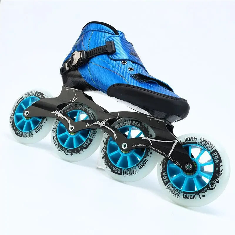 Speed Skating Shoes Professional Racing Roller Skating Shoes Large Wheel Speed Carbon Fiber Skating Shoes for Adults and Children