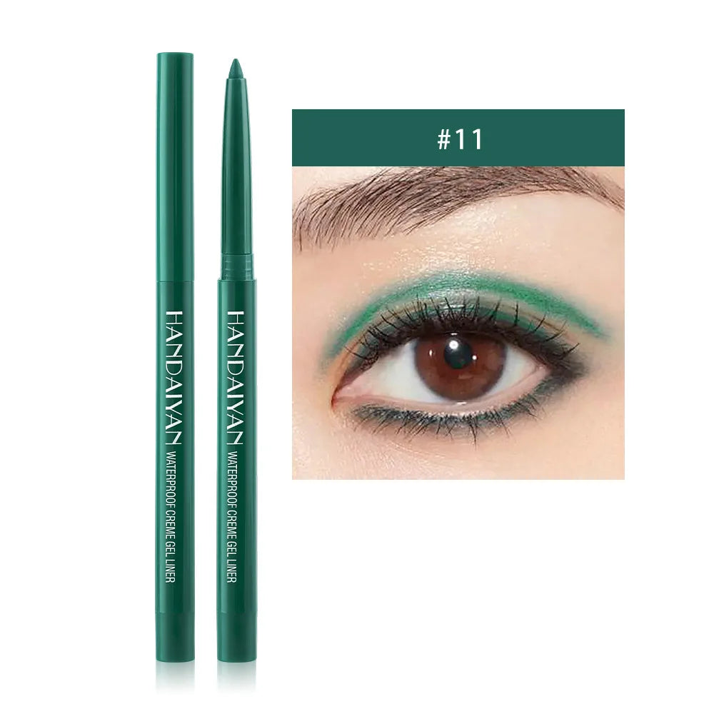 20 Colors Matte Eyeliner Gel Pencil Shine Purple Black Easy To Wear Colorful White Blue Eye Liner Pen Cream Makeup Cosmetics