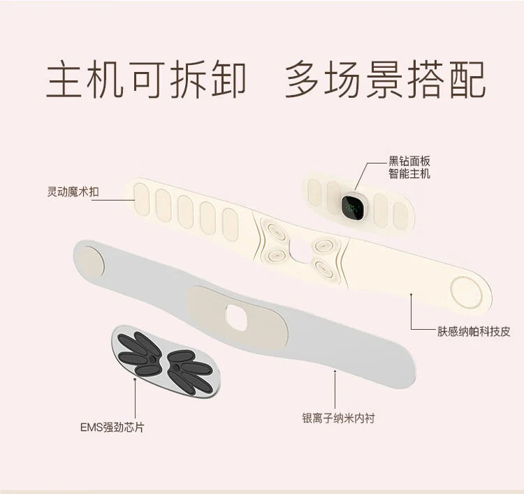 Portable EMS Microcurrent Abdominal Waist Massage Belt Multiuse For Home Workout