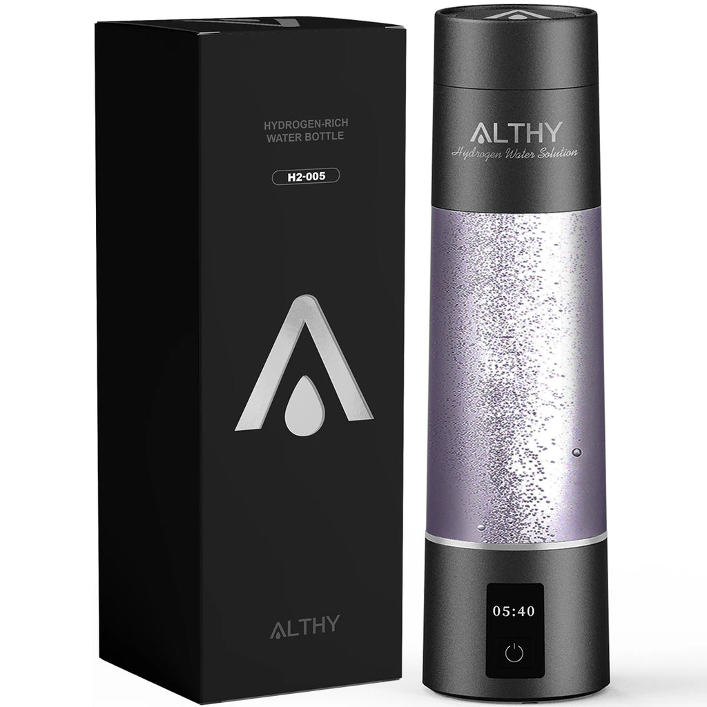 ALTHY Performance Molecular Hydrogen Water Generator Bottle DuPont SPE&PEM Dual Chamber lonizer + Charging&Time Display