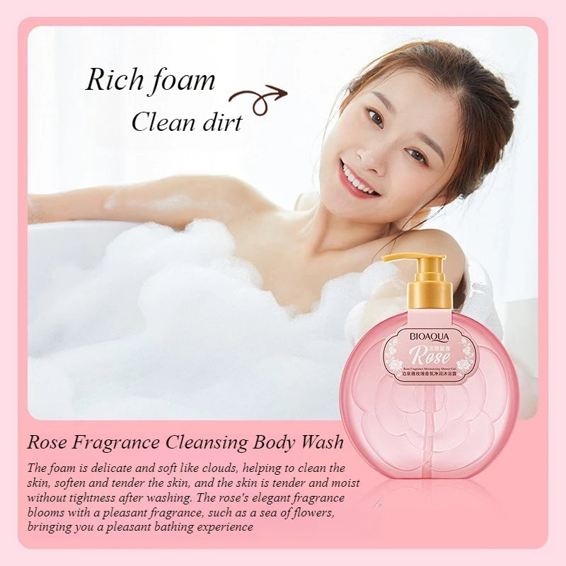 Cherry Blossom Jasmine Rose Fragrance Emollient Shower Gel Moisturizing Rejuvenation Cleansing Dirt Body Wash Fragrant Body Wash