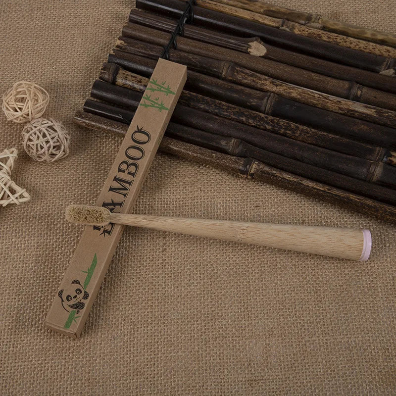 10 Pack Artificia Boar Bristles Natural Bamboo Toothbrush Eco-Friendly Stand Up Biodegradable Bamboo Toothbrush Medium Bristles