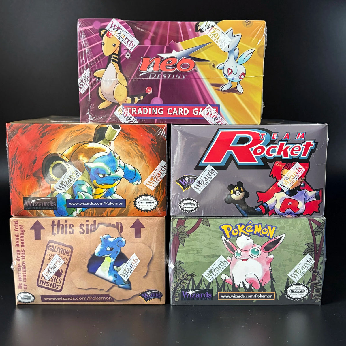 1999-2002 PTCG BOOSTER BOX Unopened Base Set(BS/Rocket(RO/Destiny(N4/Fossil(FO)/Jungle(JU Art Varia PKM Collection Proxy Card