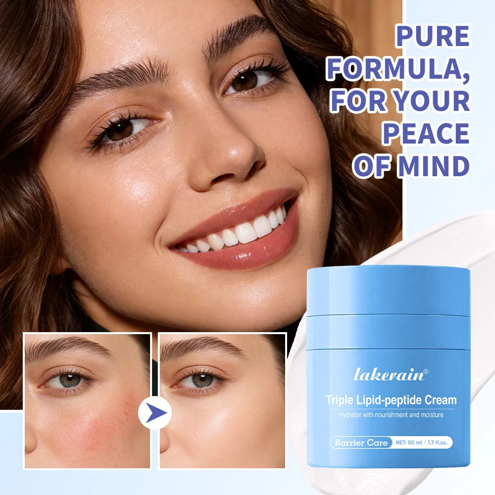 Triple Lipid Peptide Cream Long-lasting Moisturizing Deep Hydration Skin Care Face Cream for Dry Sensitive Skin Treatment