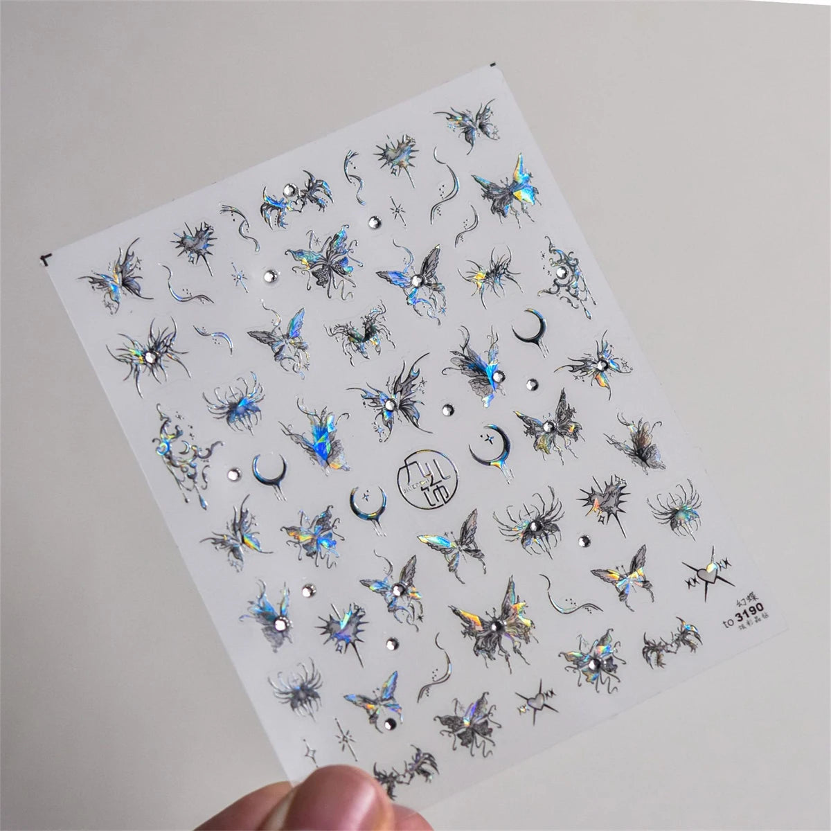 1pcs 5D Rhinestones Gold Silver Irregular Pattern Nail Sticker Simple Design Adhesive Slider Nail Art Decoration Decals Supplies