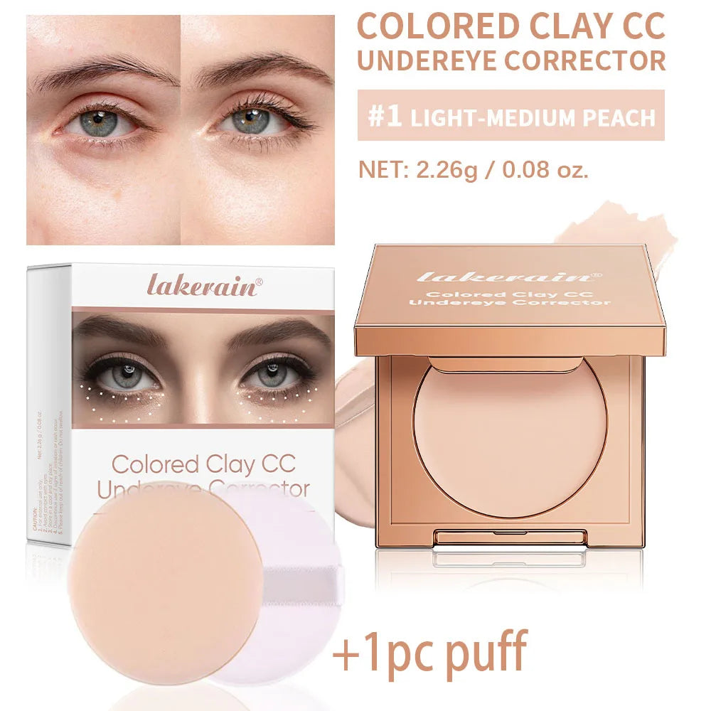 Eye Concealer Corrector With Brush Moisturizing Natural Foundation Long Lasting Waterproof Cover Dark Circles Under Eye Makeup