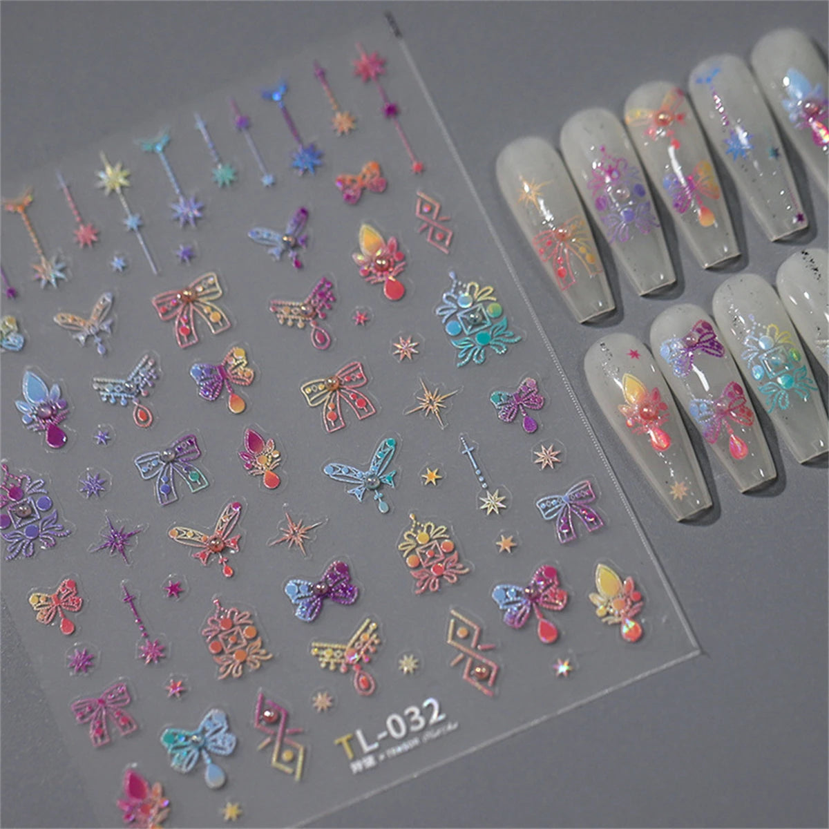 1pcs 5D Rhinestones Gold Silver Irregular Pattern Nail Sticker Simple Design Adhesive Slider Nail Art Decoration Decals Supplies