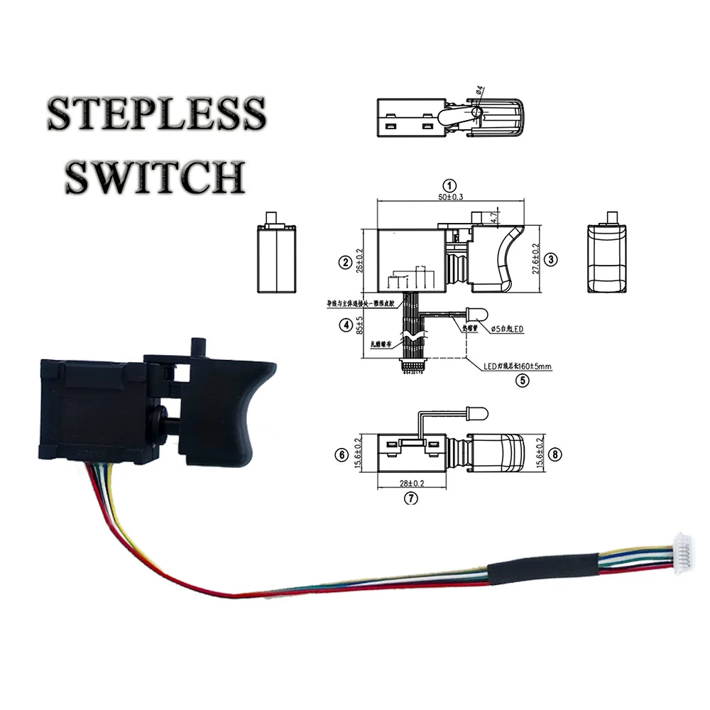 50 / 64 / 70mm EDF Brushless Motor KIT 1000W Controller ESC Blower Switch for Turbo Fan Blower