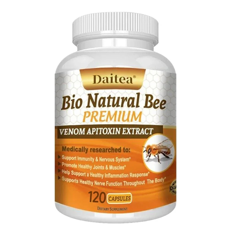 Natural BEE Venom Capsule for Immunity and Anti-oxidation - 120 Capsules - Non-GMO