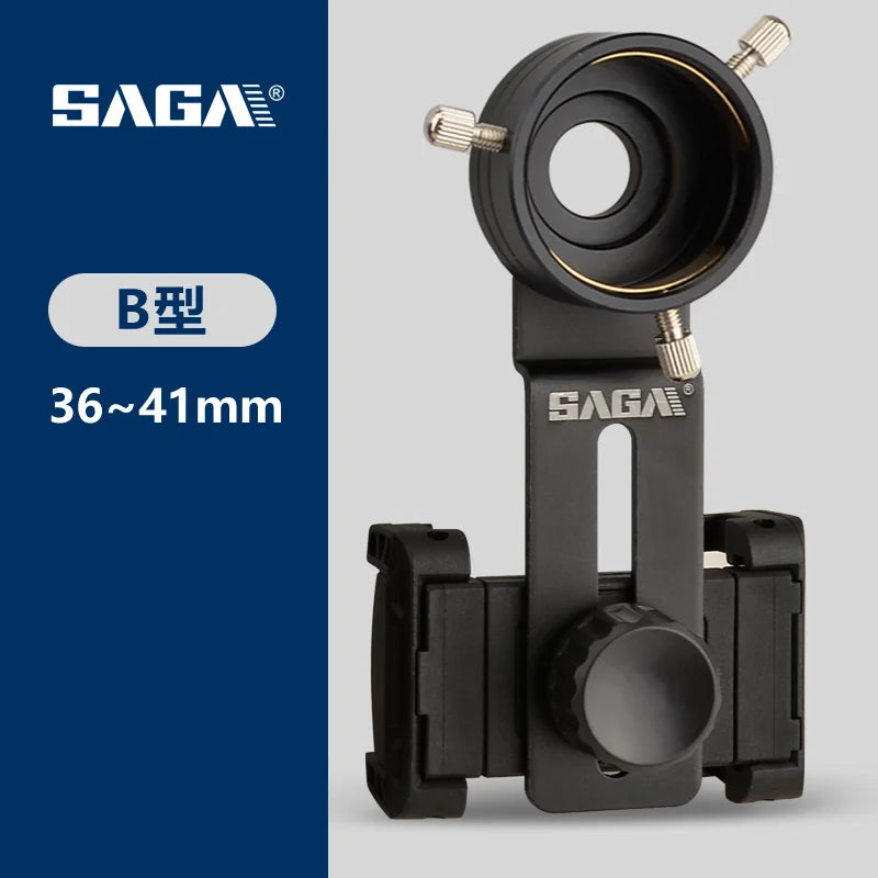 Metal mobile phone clip double monocular astronomical telescope microscope eyepiece connected to mobile phone for taking picture