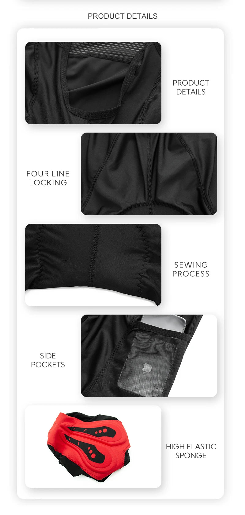 New Mens Cycling Tight Bib Pants Long-distance Cycling Long Pants Quick-drying Elastic Interface® Pro Cushion Spring Autumn