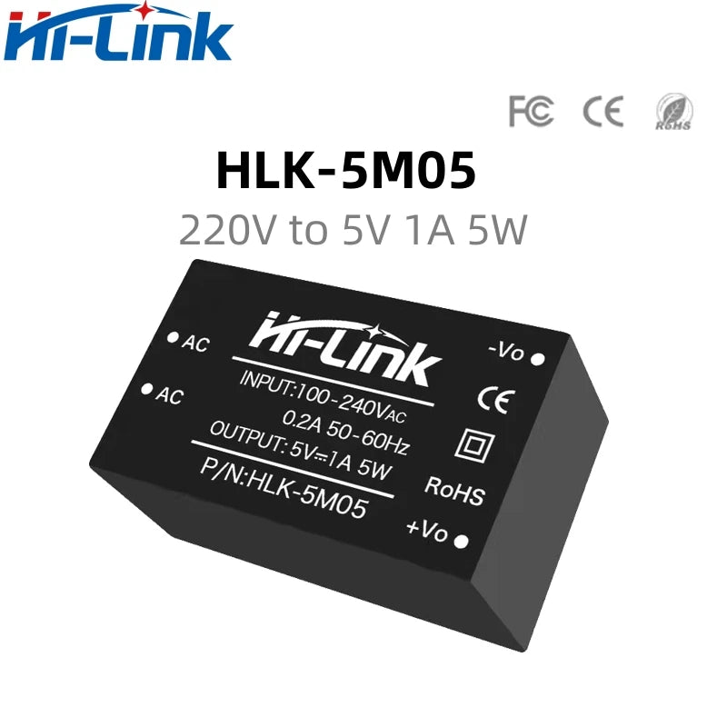 Hi-Link HLK-5M05 5M05B 5M03B 5M09B Power Line Communication Modem AC 220V to DC 12V Power 5W AC-DC Switching Power Supply Module
