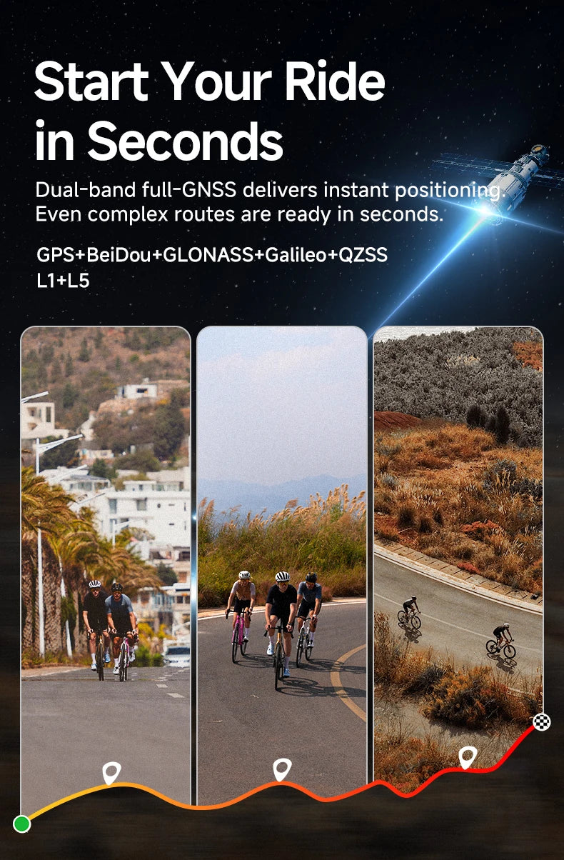 iGPSPORT BSC500 Touchscreen Bike Computer GPS Cycling Global Map Navigation Wireless Cycling Computer with Digital Bike Bell
