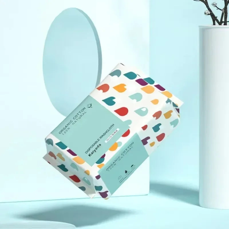100PCS Disposable Face Towels | Biodegradable Cotton Makeup Wipes | Extra Thick Beauty Tissue for Salon & Home Use