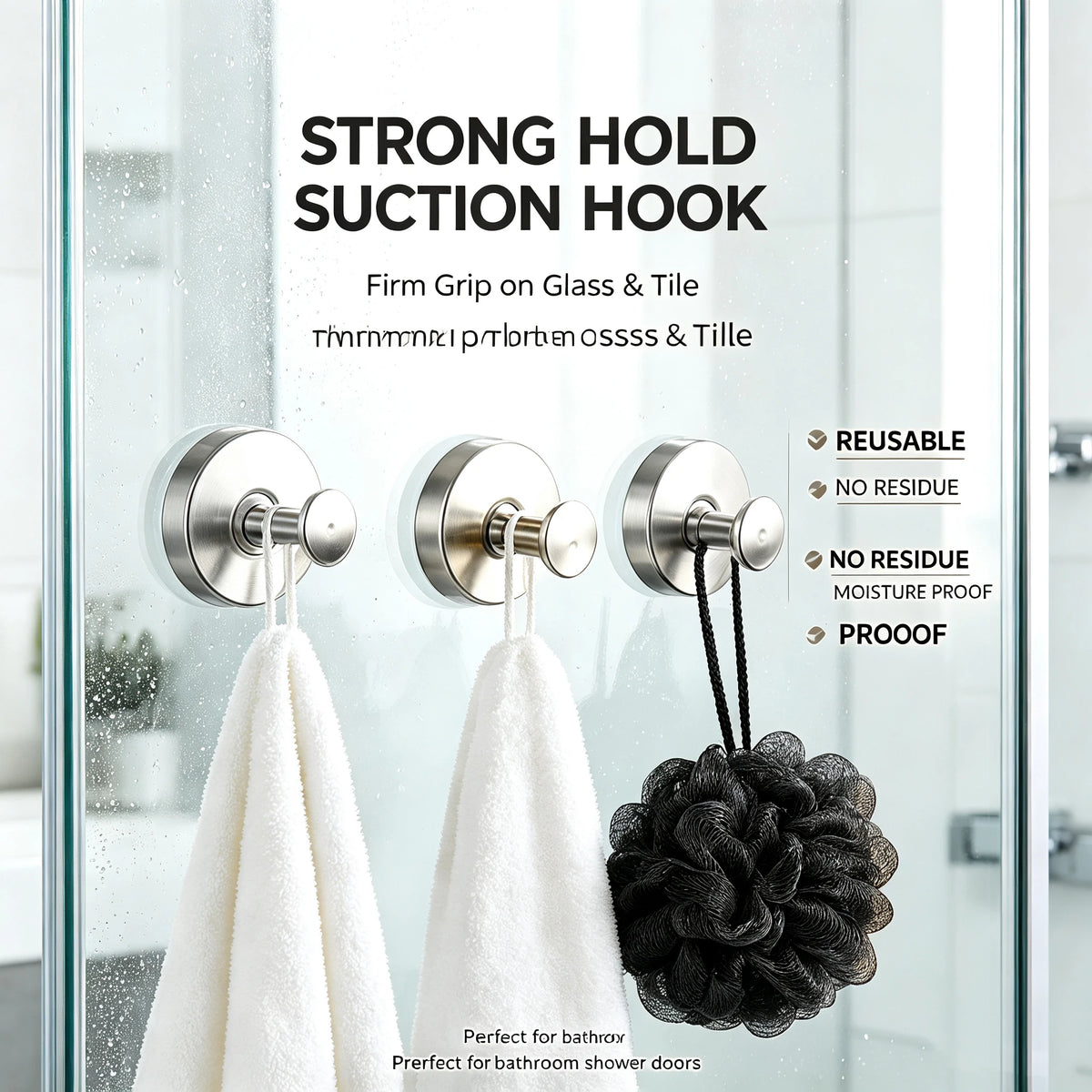 1/4pcs Vacuum Suction Cup Hooks Punch Free Bath Sucker Hook Wall Hook Hanger Glass Kitchen Bathroom Hooks for Towel Handbag