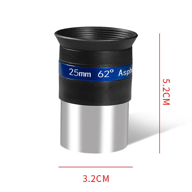 10mm 25mm Astronomical Telescope Eyepiece 1.25 Inches With Eye Mask Physical Aperture 10mm 25mm DIY