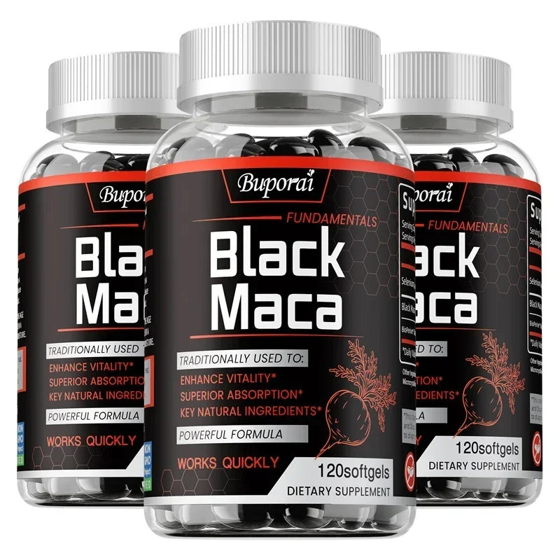 Black Maca Supplement - Natural Nergizer, Improve Performance, Energy, Endurance Muscle Mass Improve, Balance Hormones