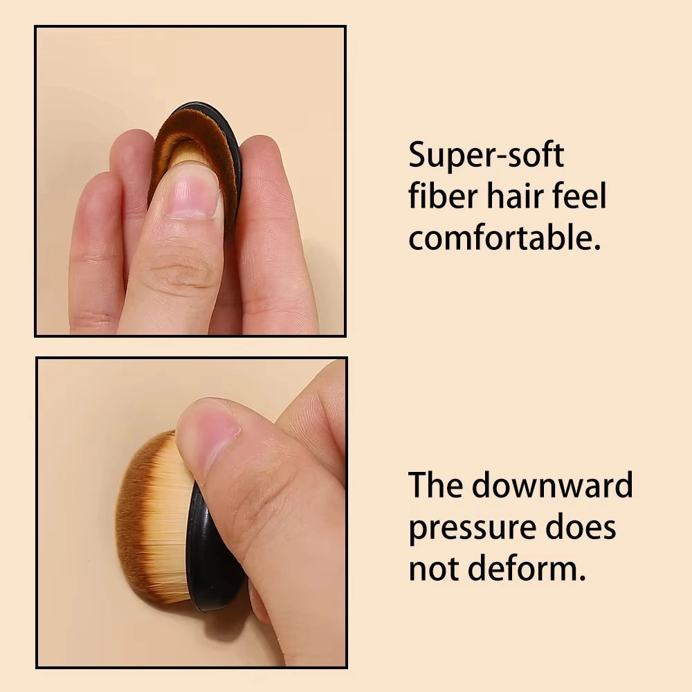 1Pcs Plastic Nails Art Dust Cleaning Brush Buckle Brush Oval Gel Dust Cleaning Make Up Ring-shaped Brush Manicure Tools