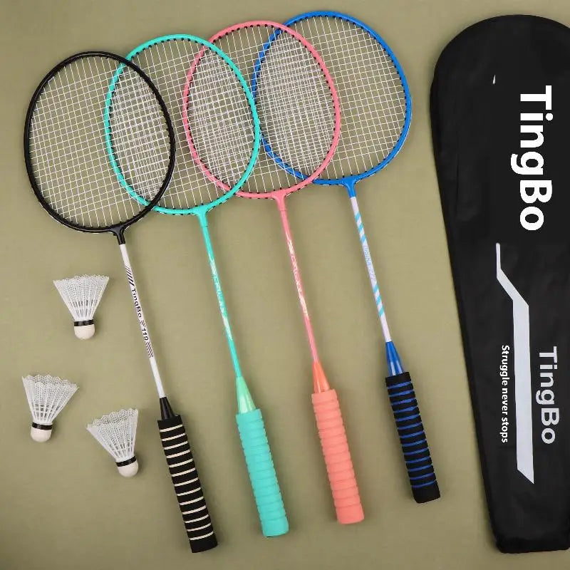 1Set Badminton Rackets Professional Durable Leisure Sports Racquet Badminton Training Racket Set For Beginners