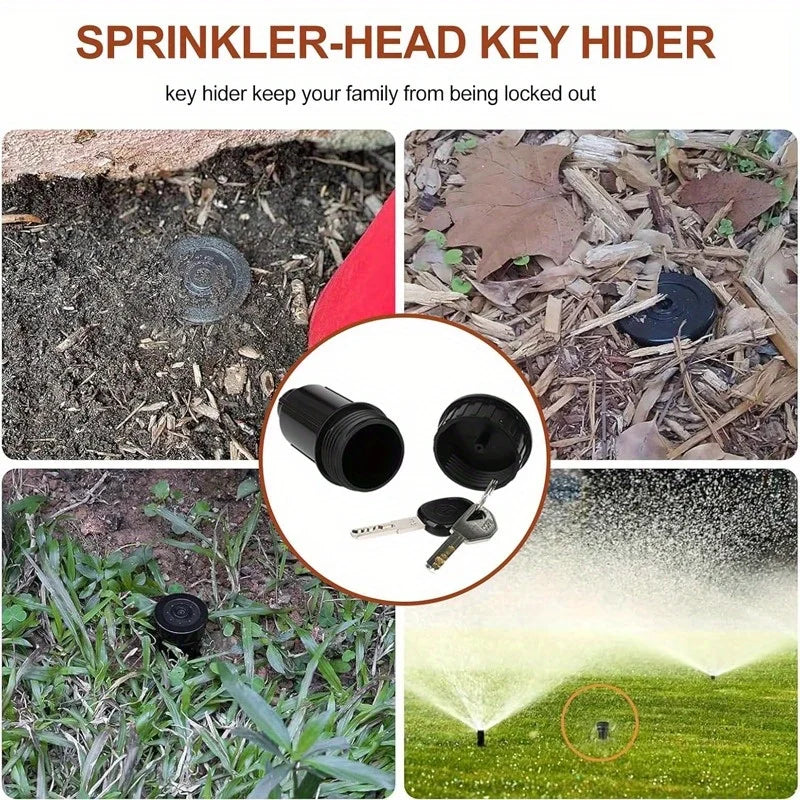 Waterproof Black Outdoor Key Hider Safe Secure Hide-A-Key Storage for Garden Decor House Spare Keys