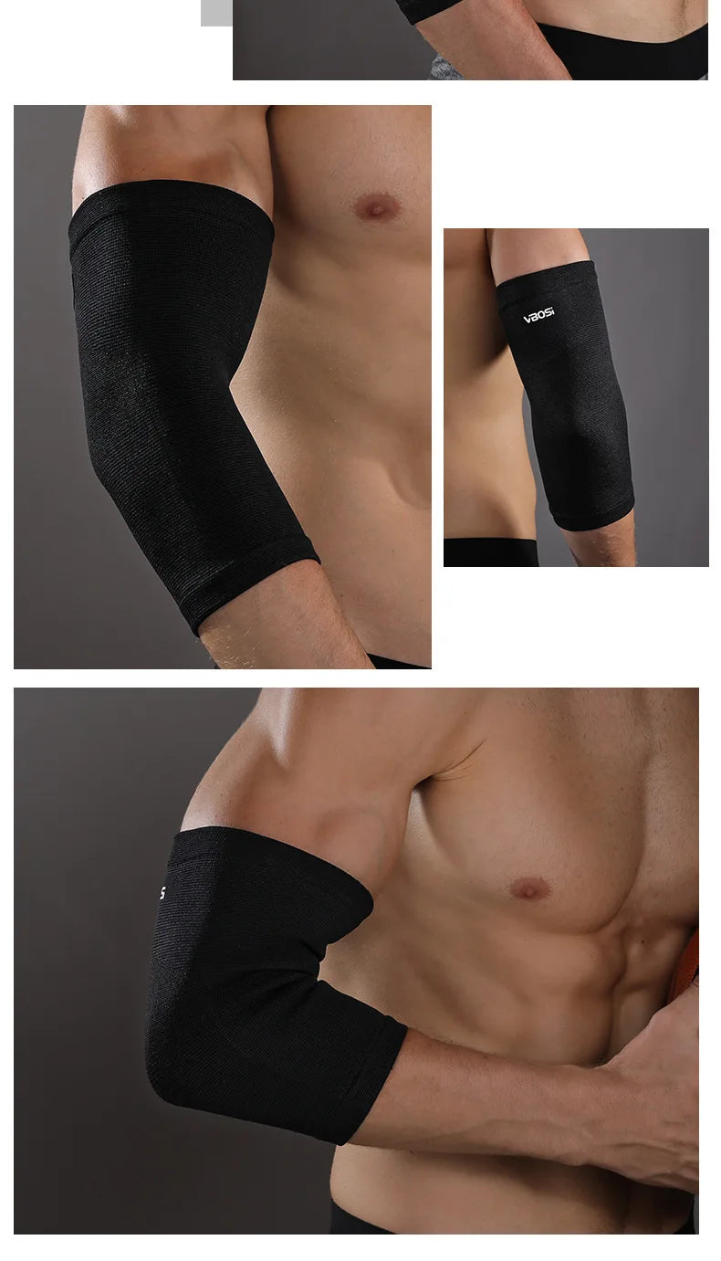 JINGBA Elastic Arm Sleeve for Sports, Breathable Elbow Support Compression Brace Protector, Ideal for Various Sports