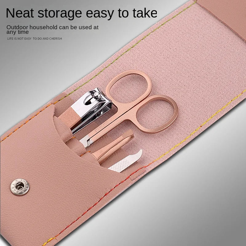 4-Piece Nail Clipper Set for Manicure and Pedicure, Nail Scissors, Foot Nail Grooming Gift, Beauty Pliers