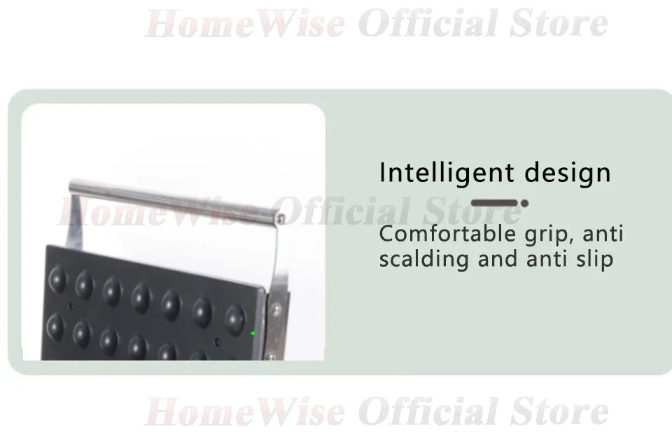HomeWise Electric Waffle Maker 1550W Nut Shaped Waffle Making Machine Chestnut Peel Crispy Waffles Maker Kitchen Appliance