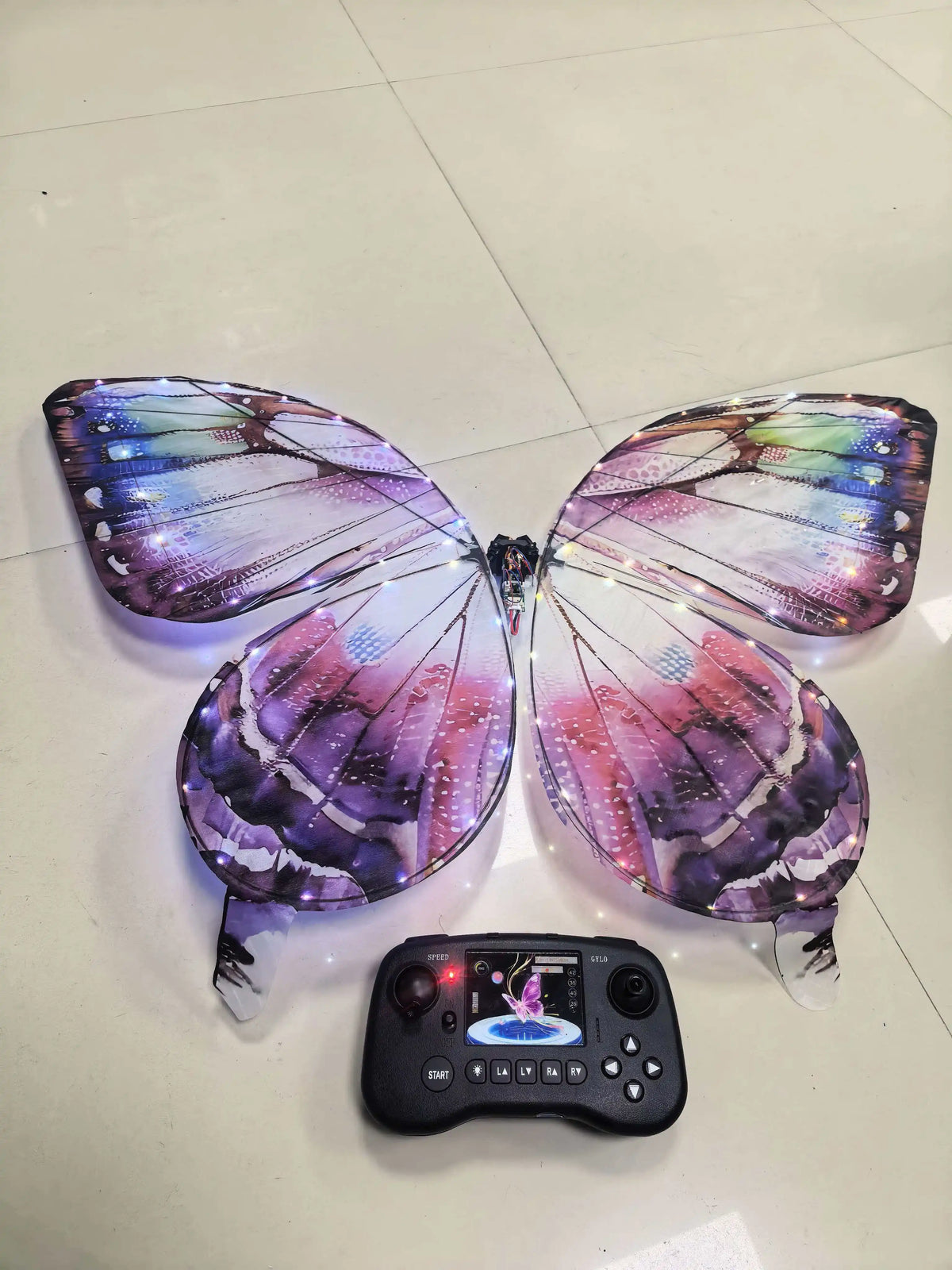 Remote Control Bionic Flapping Wing Butterfly Drone LED Light Ornithopter 2.4G RC Flying Butterfly Aircraft 7.4V Kids Gift