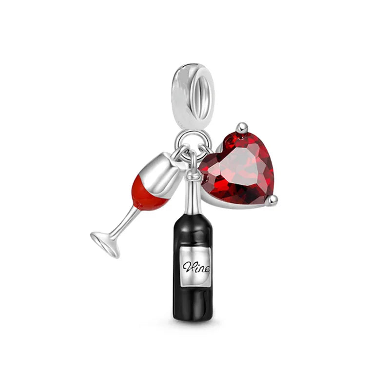 Hot Selling 925 Silver Cup,Coffee Cup,Beer,Bead Pendant Suitable European Original Bracelet DIY Accessories,Exquisite Jewelry ﻿