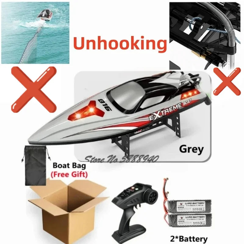 70KM/H High Speed Remote Control Boat RC Speedboat  200M Nesting Unhook Capsized Reset Waterproof Racing Induction RC Boat Toy