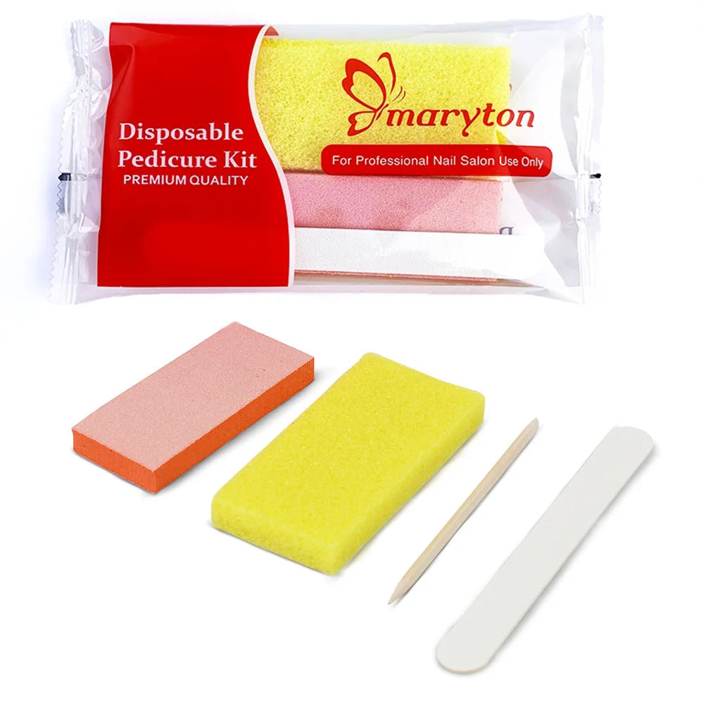 800 Sets/Carton Disposable Pedicure Kits Nail Sets Sand File Buffer Sponge Block Manicue Tools