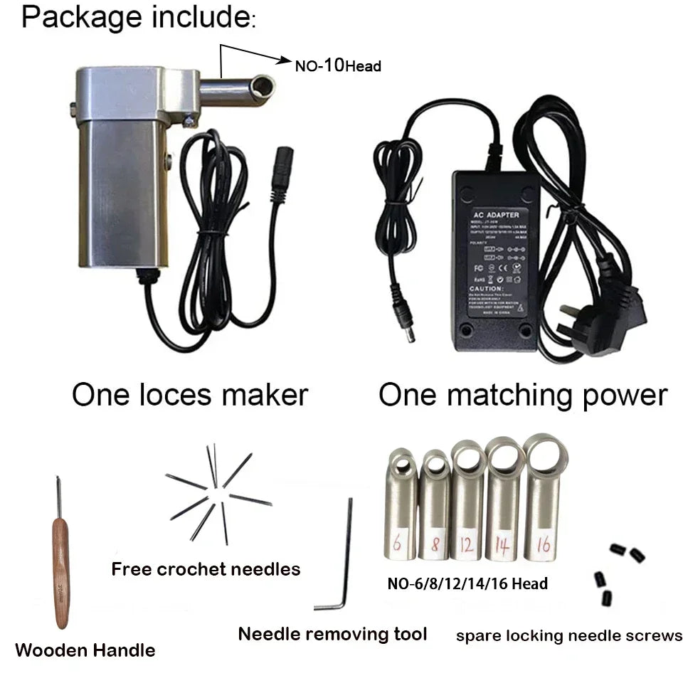 Dreadlocks Machine,Portable Automatic Dreadlock,with 6 Replacement Head6-16mm,Dreadlock Crochet Braiding Making Machine