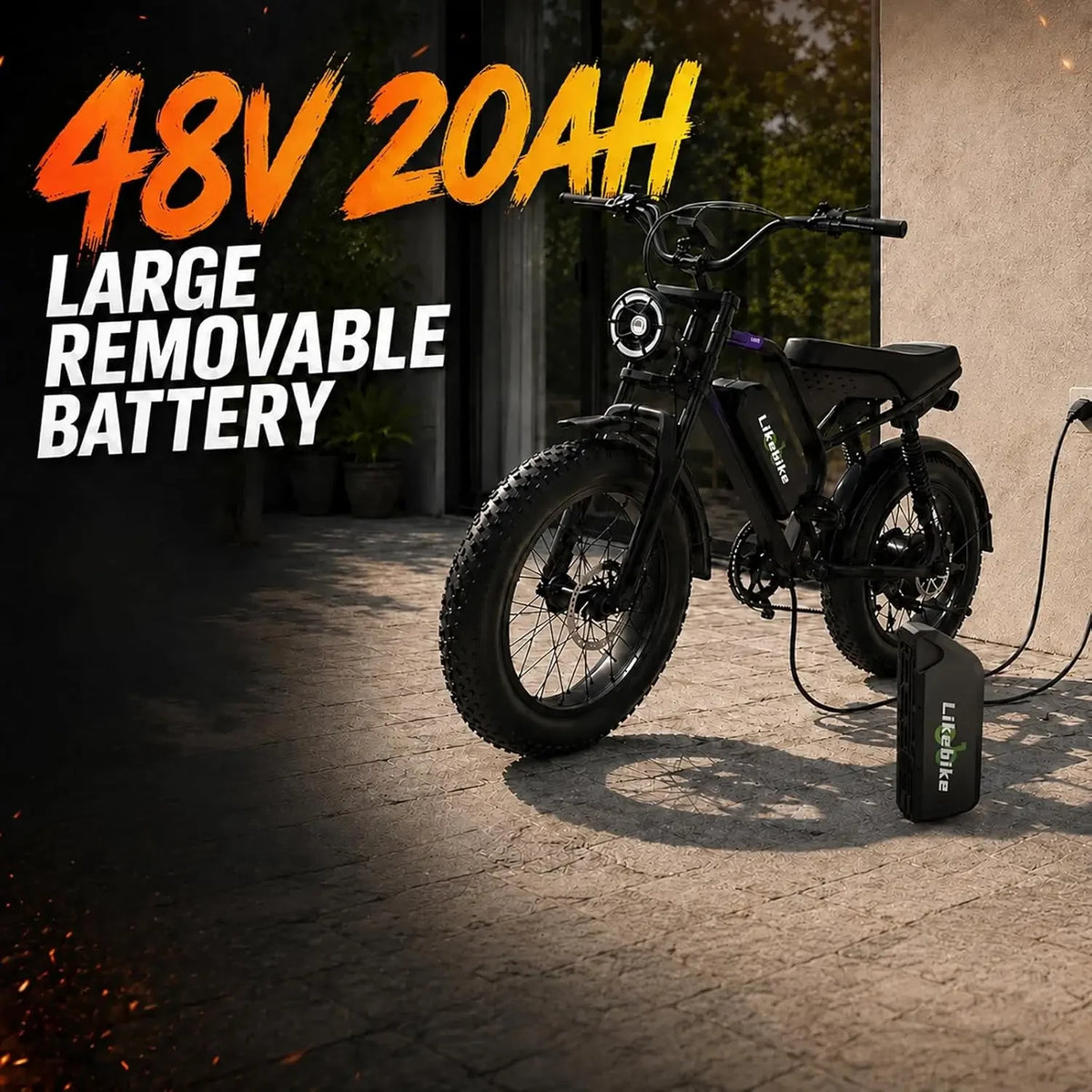 Electric Bike for Adults 1500W/2000W/3000W Peak,32/36/47MPH 20" Fat Tire Ebike, 48V 20AH/23AH/33Ah Removable Battery 7-Speed Ful