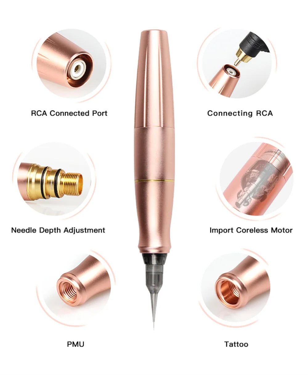 Biomaser P90 Dermografo Digital Tattoo Permanent Makeup Machine Pen/microblading Machine Set For Universal Cartridge Needle