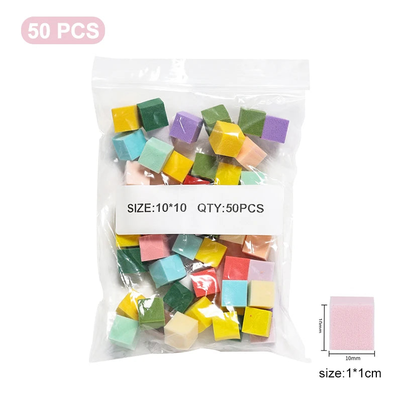 20/50/100PCS Nail Sponge & Grabber Clamp Set for Gradient Nail Art Gel Polish Design DIY Manicure Tools Professional Salon Use